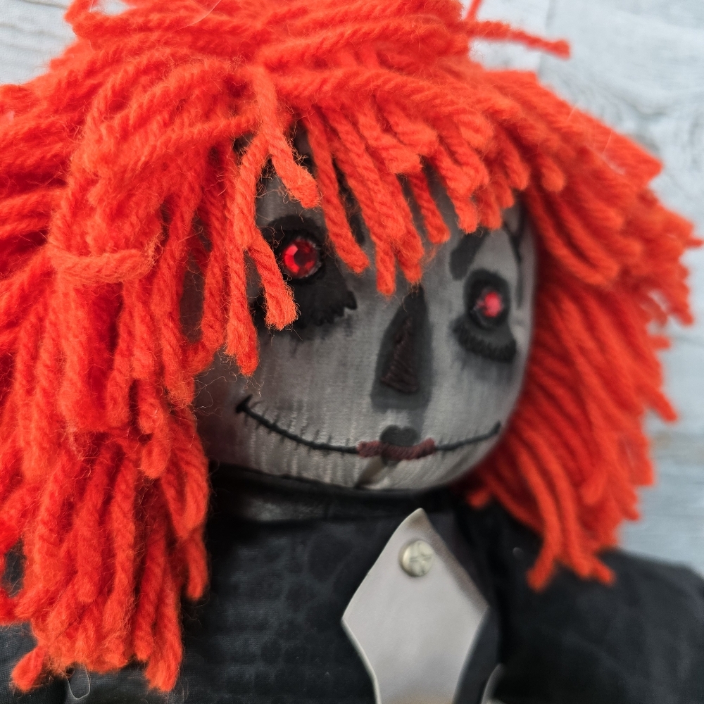 Creepy Gothic Style Rag Doll Plush Demonic Halloween 18" - Picture 9 of 9